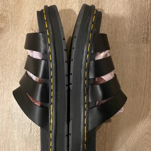 ❌SOLD❌ EUC [Dr. Martens] Black Leather Tate Sandals w Adjustable Buckles Mens 12 - Picture 9 of 15